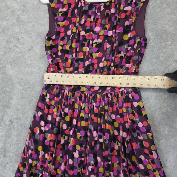 Boden Dress Womens 8L Multicolor Polka Dot Fit & Flare Sleeveless Knee Length - Picture 7 of 10